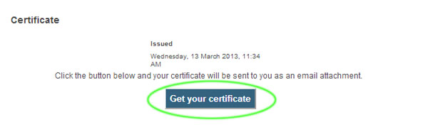 Get your certificate